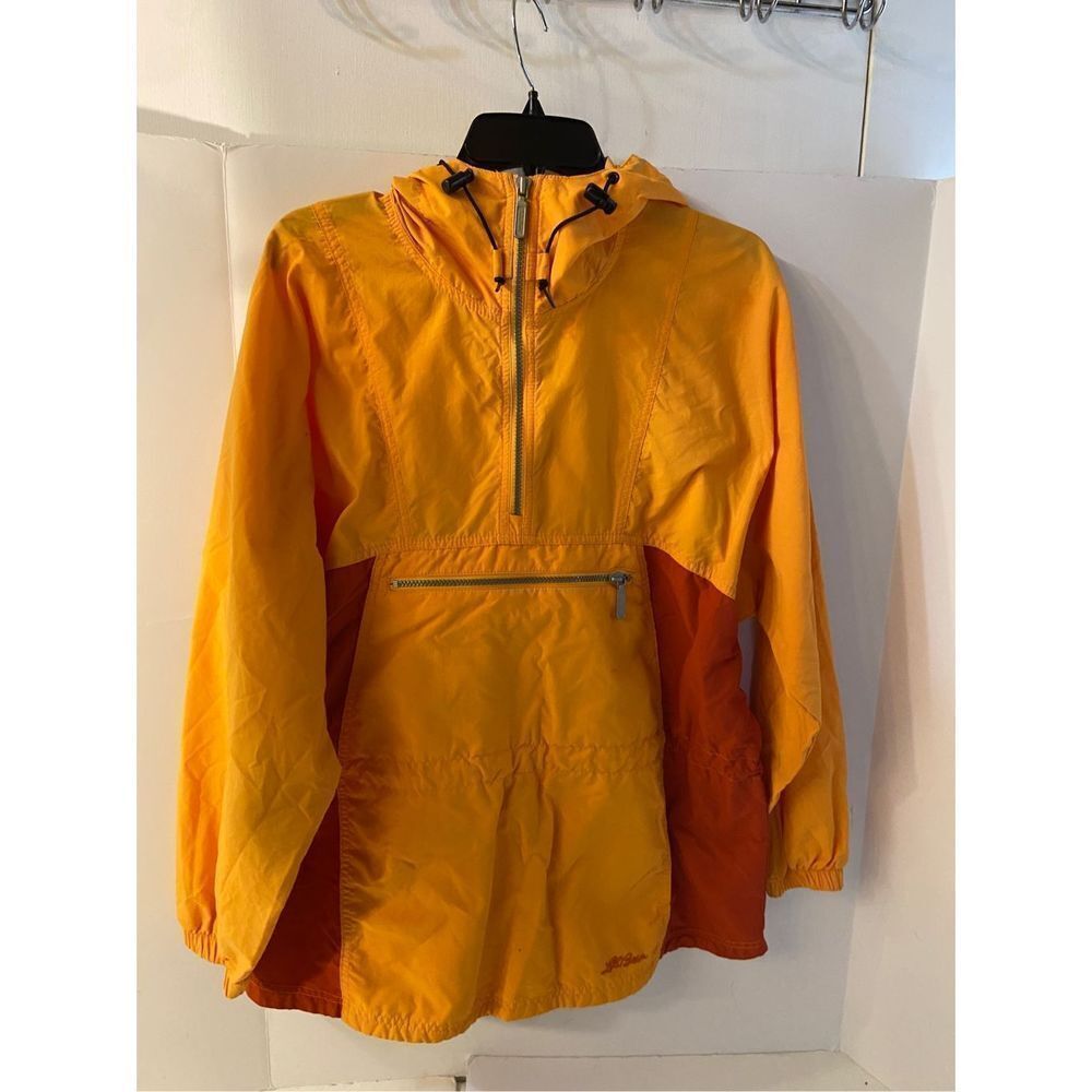 Ll Bean Packable Pouch Jacket Medium Usa Orange - image 1